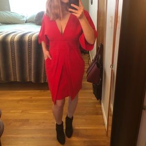 Red cocktail dress